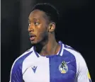  ??  ?? Rovers striker Brandon Hanlan