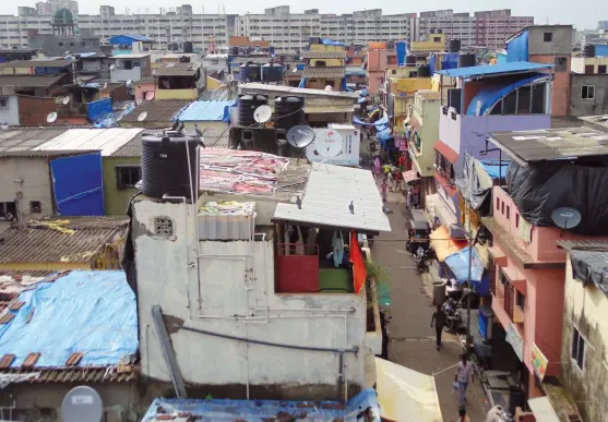  ??  ?? URBZ Shivaji Nagar resettleme­nt colony in Mumbai. Half of Mumbaikars live in such areas that are officially classified as slums