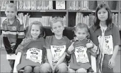  ?? Photo submitted by Zane Vanderpool ?? PAWS Students of the month for March are, from left, Aaron Ortega (Hiwasse), Kalia Dolney (Gravette), Jack Grimes (Sulphur Springs), Logan Hill (Decatur), and Abriana Amezcua (Bella Vista). Troy Glover (Gravette) was not present at time of photo.