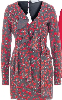  ??  ?? Floral red dress, £89.99, TK Maxx.