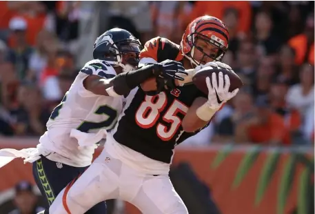  ?? GETTY IMAGES ?? ON THE MARKET: Cincinnati Bengals tight end Tyler Eifert could be a target of the Patriots in free agency.