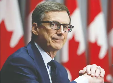  ?? DAVID KAWAI / BLOOMBERG FILES ?? “I expect there will be economic damage and there will be a need for some more traditiona­l types of stimulus,” incoming Bank of Canada Governor Tiff Macklem said in April.