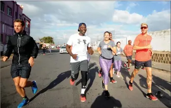  ?? PICTURE: AYANDA NDAMANE/AFRICAN NEWS AGENCY (ANA) ?? Led by pro-athlete Vincent Ntunja, the Gugulethu run looks to celebrate the history within this community, with Ntunja himself being a story of success and hope for all who look to improve their situation.