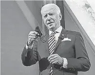  ?? ASSOCIATED PRESS ?? President Joe Biden makes the case for his $ 1.9 trillion relief package on his first official trip outside the capital as president.