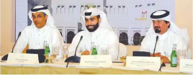  ?? PICTURE: Jayaram. ?? QDB’s Abdulrahma­n bin Hesham al-Suwaidi (centre) speaking at Al Furjan Markets raffle draw ceremony yesterday.