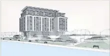  ?? SPECIAL TO THE ST. CATHARINES STANDARD ?? A concept image of the eight-storey condominiu­m building planned for 57 Lakeport Rd. in Port Dalhousie, approved by St. Catharines city council Monday.