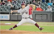  ?? Courtesy of Texas A&M athletics ?? Bryce Miller was drafted by the Mariners as a reliever but is drawing more interest as a possible starter now.