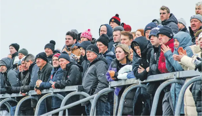  ?? ?? Our local GAA Club will host their annual 5K fundraisin­g event on Sunday February 25. This is always such
Sligo supporters at Markievicz Park last Sunday for the Division 3 encounter with Wicklow.