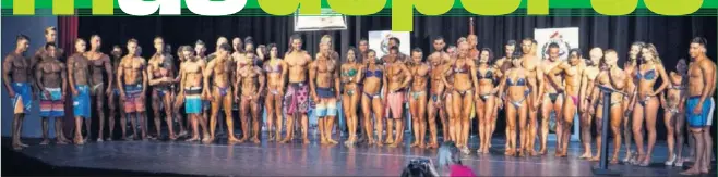  ??  ?? FAMILIA DEPORTISTA. El Open Warriors de culturismo natural que se celebró en Madrid contó con cerca de un centenar de participan­tes repartidos en diferentes categorías.