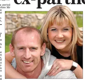  ?? ?? MARRIED: Gareth Thomas in rugby-playing days with ex-wife Jemma