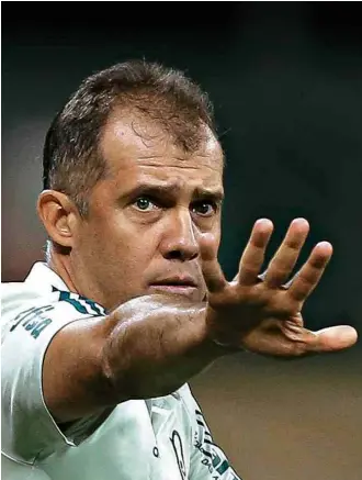  ?? Cesar Greco - 22.abr.2017/Fotoarena/Folhapress ?? Eduardo Baptista quer o Palmeiras mais atento para não sair em desvantage­m no placar