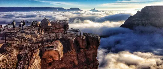  ?? (Erin Whittaker/Handout/Reuters/NPS) ?? A RARE total cloud inversion is pictured at Mather Point on the South Rim of the Grand Canyon National Park in November 2013.