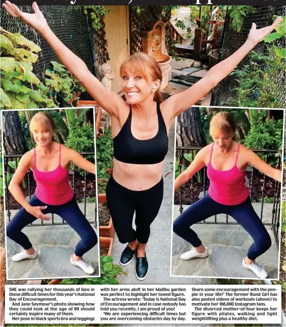 Bond girl Jane Seymour, 71, flashes abs in sports bra as fans blown away by  ageless looks, Celebrity News, Showbiz & TV