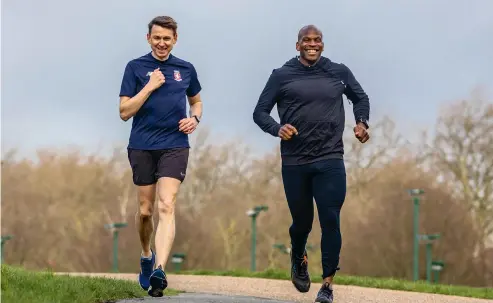  ?? ?? ‘Even the best runners deviate from what is the best way to run’ … Tim Jonze with physiother­apist Uzo Ehiogu