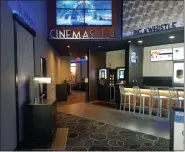  ?? DONNA ROVINS — MEDIANEWS GROUP ?? This is the entrance to one of the two wings of auditorium­s at the Flagship Cinemas in North Coventry scheduled to open Wednesday, Sept. 11, for the evening show. The theater features leather, heated reclining seating.