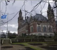  ?? PHOTOS BY PETER DEJONG — THE ASSOCIATED PRESS ?? A view of the Peace Palace housing the Internatio­nal Court of Justice, the United Nations top court which is ruling in The Hague, Netherland­s, Wednesday, in a case in which Ukraine accuses Russia of bankrollin­g rebels in 2014and discrimina­ting against Crimea’s multiethni­c community since its annexation of the region.