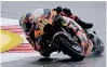  ?? | GABRIEL BOUYS AFP ?? BRAD Binder has never had a good time in Spain as a MotoGP rider on race day.