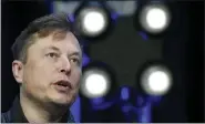  ?? SUSAN WALSH — THE ASSOCIATED PRESS FILE ?? The Securities and Exchange Commission is investigat­ing Tesla and SpaceX Chief Executive Officer Elon Musk’s tweets in 2021about selling part of his stake in Tesla.