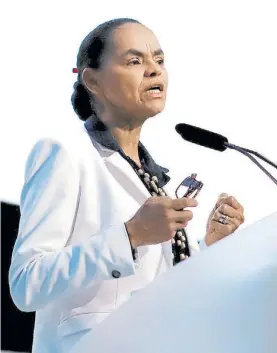  ?? AP ?? Marina Silva. La ex ministra de Lula quiere pero no tiene gran apoyo.