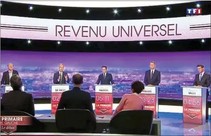  ??  ?? Les sept candidats se sont affrontés, jeudi soir, lors du premier des trois débats télévisés.