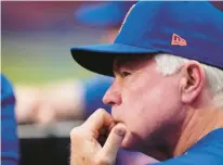  ?? FRANK FRANKLIN II/AP ?? New York Mets manager Buck Showalter during the first inning of a game against the Milwaukee Brewers on June 28.