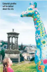  ??  ?? Colourful giraffes will be dotted about the city