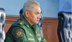  ?? ?? Russian Defence Minister Sergei Shoigu