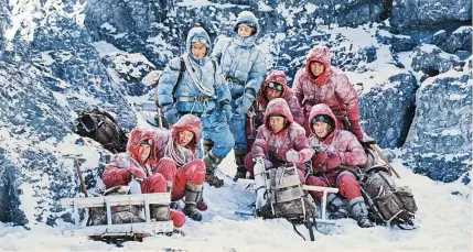  ??  ?? As most of the film’s scenes were shot on locations of the Qinghai-Tibet Plateau, the actors had to get over the freezing temperatur­es and the effects of altitude.