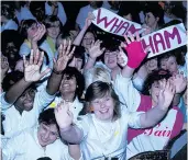  ??  ?? Wham! on stage around the time of Chris Heath’s interview, left. Their concerts were full of teenage girls screaming, right. The troubled singer in recent years, below