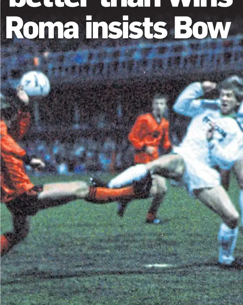  ??  ?? Cup semi-final first leg against Borussia Monchengla­dbach at Tannadice. The game ended 0-0.