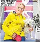  ??  ?? DOG-FRIENDLY Jenny took her Westie, Ernie