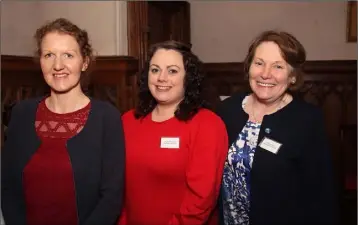  ??  ?? Tracey Morgan, Wexford Chamber; Aoife Connick, Wexford Chamber skillnet and Denise Farrell, Wexford Chamber at the networking event in Wells House.