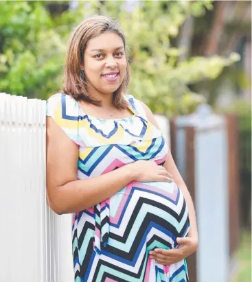  ??  ?? ALMOST THERE: Women like Natalie Clarke, who is 30 weeks pregnant, now have access to more help. Picture: PETER WALLIS