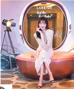  ?? — Photos: Laneige ?? Laneige flew in Lee, their brand ambassador, for the launch of the Laneige Layering Cover Cushion recently.