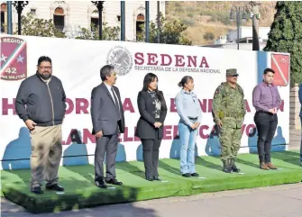  ?? JAVIER CRUZ ?? En esta ocasión tocó organizar los honores a la 42 Zona Militar./