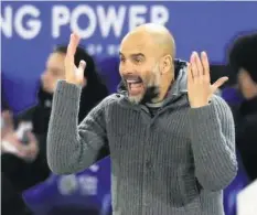  ?? AFP ?? Pep Guardiola will mit seinem Team nun den FC Liverpool jagen.