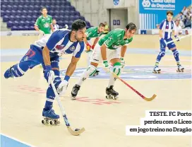  ??  ?? TESTE. FC Porto perdeu com o Liceo em jogo treino no Dragão