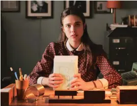  ?? IFC FILMS ?? A newcomer at a literary agency (Margaret Qualley) is charged with replying to letters addressed to the “Catcher in the Rye” author in “My Salinger Year.”