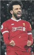  ??  ?? Mo Salah enjoys his four-goal haul.