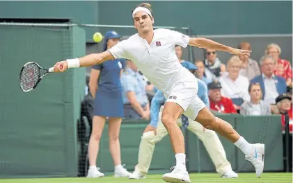  ?? AFP ?? Su majestad. Roger Federer se impuso en sets corridos y sin pasar mayores contratiem­pos.