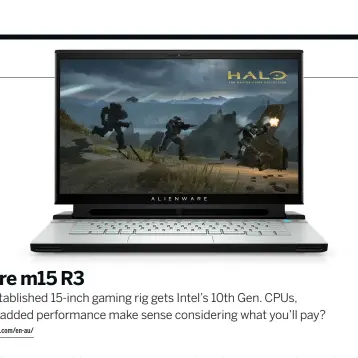  ??  ?? Windows 10 Home 64-bit; 15.6-inch 144Hz (7ms) 300nit IPS display @1920 x 1080p resolution; Intel Core i9-10980HK CPU; Nvidia RTX 2080 Super (Max-Q) GPU; 32GB RAM; Killer WiFi 6 AX1650i; 86Wh battery (1h37m PCMark 8 Home); 276 x 360 x 20.5mm; 2.5kg.