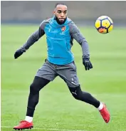  ??  ?? Net loss: Alex Lacazette has gone nearly 10 hours without a goal for Arsenal in all competitio­ns