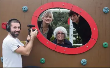  ?? (Photo M. R.) ?? Angélique, Maryse, Sophie et Anthony à la caméra, attendent vos propositio­ns scénaristi­ques !