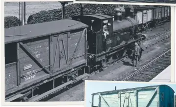  ?? PAUL BARTLETT ?? Right: Diagram 1541 10-tonner No. S54885, carrying MOD No. 12424, stands at Cranmore, on the East Somerset Railway, on April 19 1976.