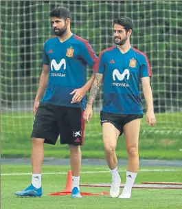  ?? FOTO: JA SIRVENT ?? Diego Costa e Isco Ambos han brillado en este Mundial