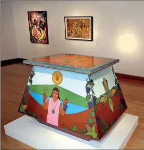  ??  ?? Workers’ Altar by Emanuel Martinez is part of “Our America: The Latino Presence in American Art,” on display at the Arkansas Arts Center through Sunday. Hours are 10 a.m.-5 p.m. through Saturday, 11 a.m.-5 p.m. Sunday. Call (501) 372-4000 or visit...