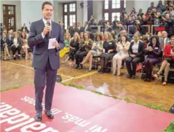  ?? |CORTESÍA ?? El presidente agradeció a todas las mujeres de México por su participac­ión activa en la vida política, social y empresaria­l.