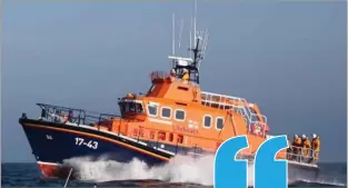  ??  ?? The Rosslare Harbour all-weather lifeboat.