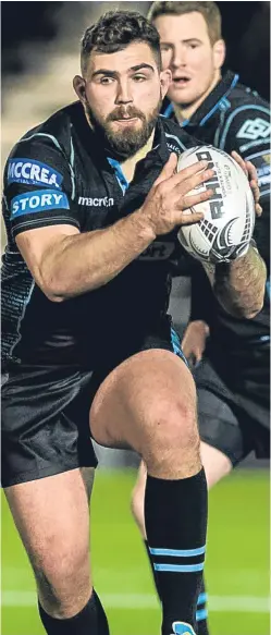  ?? Picture: SNS. ?? Jamie Bhatti in action for Glasgow Warriors.