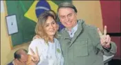  ?? REUTERS ?? Jair Bolsonaro with his wife Michelle in Rio de Janeiro.